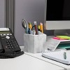 Mind Reader Pen & Accessory Holder, Desktop Organizer, Storage, Modern, Office, Resin, 5.75"L x 5.75"W x 5.75"H, White - 2 of 4