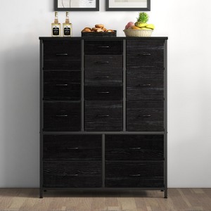 15-Drawer Dresser with Wooden Top – Steel Frame & Fabric Drawers, Space-Saving Storage for Bedroom - 1 of 4