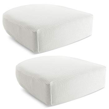 Juvale 2 Pack Stretch Couch Cushion Slipcovers, Reversible Polyester Outdoor Sofa Protectors, Small, Cream White
