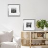 Americanflat 8x8 Picture Frame in Silver - Displays 4x4 With Mat and 8x8 Without Mat - Composite Wood with Shatter Resistant Glass  and Tabletop - 4 of 4