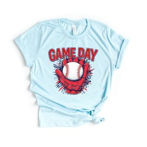 Simply Sage Market Patriotic Game Day Baseball Short Sleeve Tee - 2XL - Ice Blue - 1 of 4
