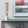HomeRoots 19" Gold And White Glass And Marble Table Vase - 2 of 4