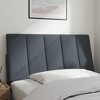 vidaXL Velvet Upholstered Headboard Cushion in Dark Gray with Foam Filling and Convenient Hanging Design - 39.4 inch Compatible - 3 of 4