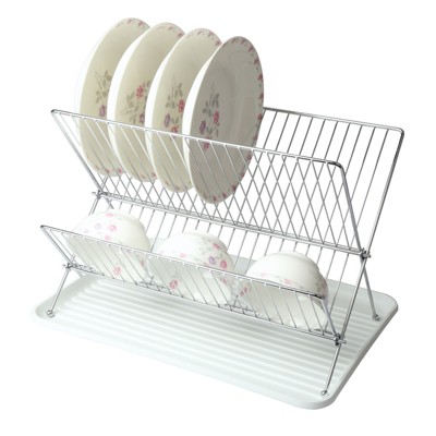 Megachef 16 Inch Two Shelf Dish Rack In Red : Target