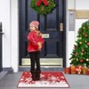 Merry Christmas Snowflake Printed Welcome Doormats Snowflake Non-Slip Rug Pads for Entrance Living Room Bedroom Bathroom Mats Christmas Decor - 4 of 4