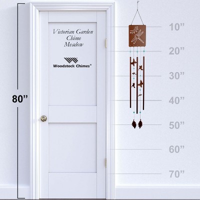 Woodstock Wind Chimes Signature Collection  Victorian Garden Chime  Rusted Steel Wind Chime