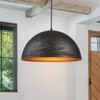 LLHZSY Hammered Dome Pendant Chandelier Light 15 3/4" Wide Modern Fixture for Kitchen Island Dining Room - 2 of 4