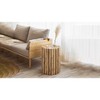 NicBex Natural Cylinder Wooden Coffee Table Decor,Small End Table for Living Room,Living Room Furniture - 4 of 4