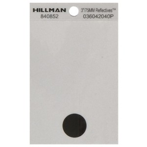 Hillman 3 in. Reflective Black Vinyl Self-Adhesive Special Character Period 1 pc (Case of 6) - 1 of 1