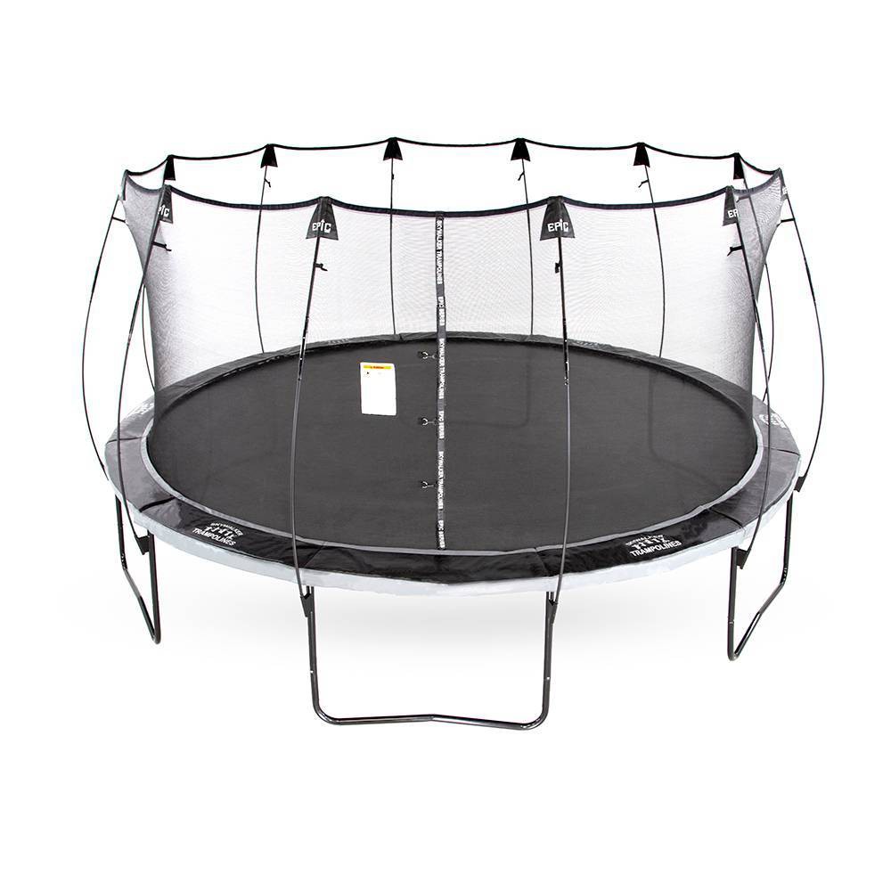 Skywalker Trampolines Epic Series 14' Round Trampoline with Dual Spring Pad - Black/Gray