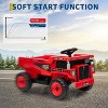12V Kids Ride-On Dump Truck, Electric Construction Vehicle with 2x35W Motors, Motorized Dump Bed, Extra Shovel, and Remote Control - 4 of 4