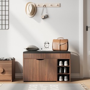 Shelbie 12 Pair Shoe Storage Bench - 1 of 4