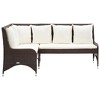 vidaXL Garden Sofa Set of 2 Brown and cream white - 2 of 2