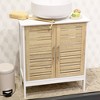 Evideco French Home Goods Under Sink Bathroom Cabinet with 2 Doors and Shelf, Non Pedestal Sink Bathroom Vanity - 2 of 4