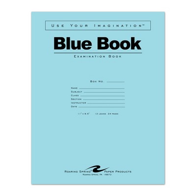 Roaring Spring Exam Books, 11" x 8.5" with Various Sheet Counts, Wide Ruled with Margin, Proudly Made in the USA!