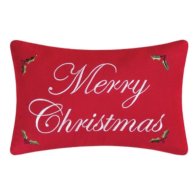 C&F Home 8" x 12" Merry Christmas Petite Embroidered Throw Pillow