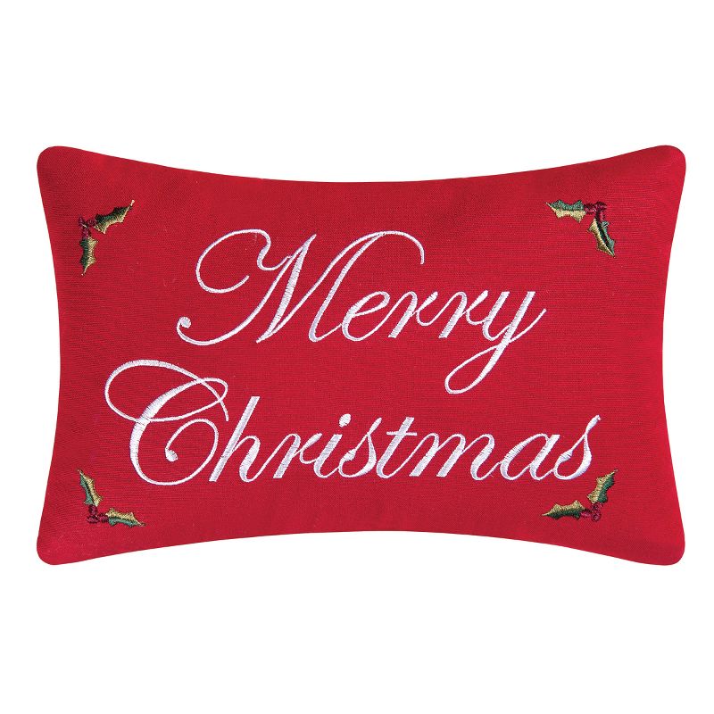 C&F Home 8" x 12" Merry Christmas Embroidered Throw Pillow, 1 of 8