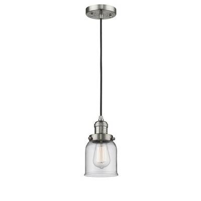 Bell - 1 Light Cord Hung Mini Pendant In Industrial Style-10 Inches Tall and 5 Inches Wide