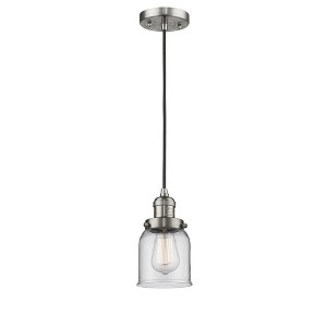 Bell - 1 Light Cord Hung Mini Pendant In Industrial Style-10 Inches Tall and 5 Inches Wide - 1 of 1