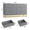 53.5“ Wide Dresser for Bedroom,Modern 7 Drawer Triple Dresser with Gold Accents,Long Storage Organizer for TV Stand & Closet - 3 of 4