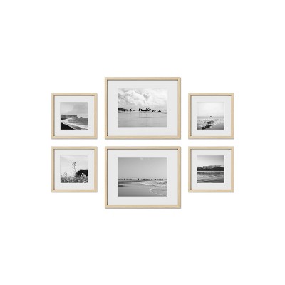 Haus and Hues Berkeley Gallery Wall Frame Set with Real Glass and Mat