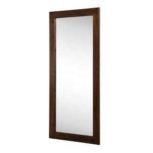 PexFix 31 in. W x 71 in. H Full-Length Rectangular Solid Wood Framed Wall Mirror in Walnut - 1 of 4