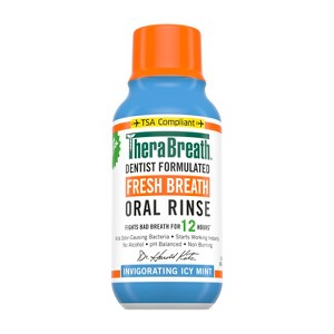 TheraBreath Fresh Breath Mouthwash - Icy Mint - 1 of 4