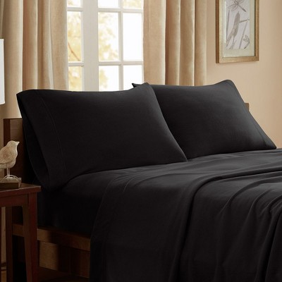 3 Pcs Ultra-Soft Pill-Resistant Elastic Fitted Sheet Set, High-Density Fabric Durable Smooth Micro Fleece Bedding Set with Matching Pillow Cases