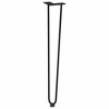 vidaXL Black Hairpin Table Legs - Steel Construction with Adjustable Levelers & Easy Assembly - 4pcs - 4 of 4