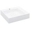 vidaXL Wash Basin 19.7 In.x19.7 In.x4.8 In. Mineral Cast/Marble Cast White - 2 of 4