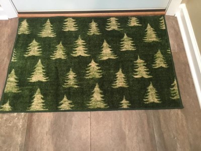 Nourison Christmas Snow Dogs Holiday Indoor Kitchen Entryway Non-skid Mat  Navy 2'x3' : Target