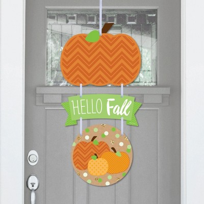 Outdoor Fall Decor for Thanksgiving and Autumn The Lakeside Collection Harvest Gnome Door Hanger 