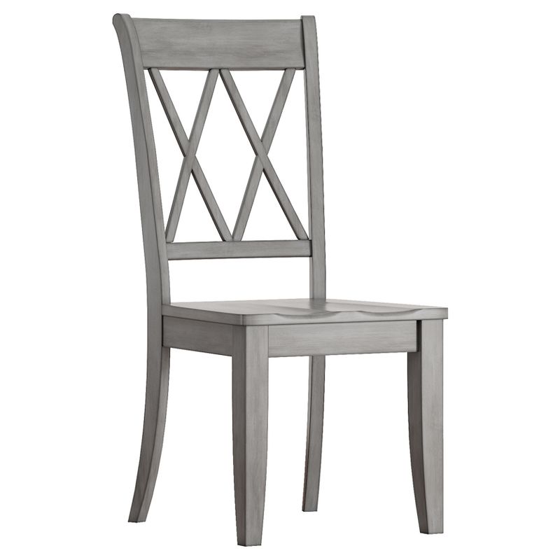 Set of 2 South Hill X Back Dining Chair Antique Gray - Inspire Q, 3 of 13