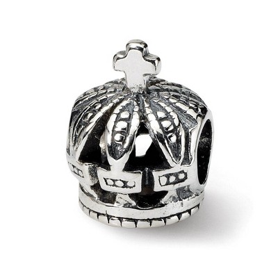 Black Bow Jewelry Sterling Silver Royal Crown Bead Charm