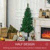 5' Artificial Half Christmas Trees with Auto Open, Steel Base - 4 of 4