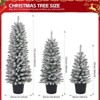 Karl Home Set of 3 Pre-lit Christmas Trees with Pot Stand - 3 of 4