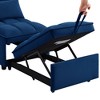 PAGED Single Sofa with Storage Pocket, Tufted Pull-Out Sofa Bed with Adjustable Backrest and Pillows, Convertible Chaise Lounge for Living Room - 4 of 4