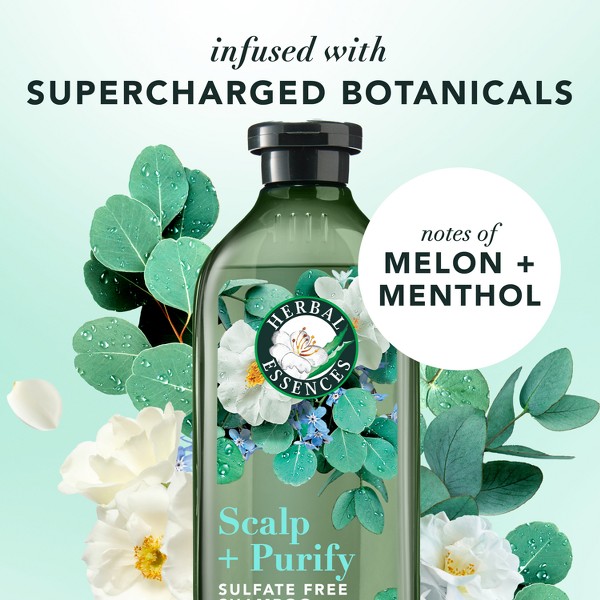 Champú de Eucalipto Herbal Essences Sin Sulfatos, Para Cuero Cabelludo Seco - 13.5 fl oz: Todo Tipo de Cabello, Contiene Aloe, Sin Colorantes, Sin Parabenos 5