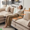 112" L-Shape Sectional Sofa with Ottoman & Storage Pockets - Light Coffee Chenille Cloud Couch for Living Room - 3 of 4