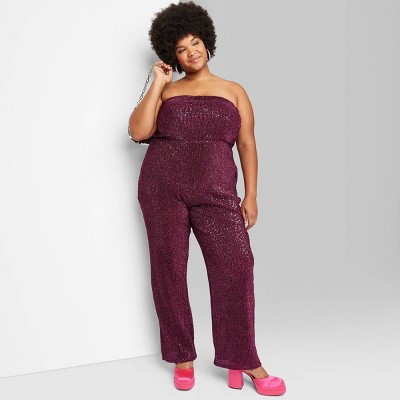 Women's Cozy Ribbed Bodysuit - Wild Fable™ Burgundy 1X