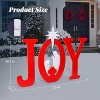 VINGLI 46in Joy Christmas Nativity Outdoor Decoration 3 Piece Yard Decor Sign Holy Weather Resistant PVC Silhouette for Garden, Red - 3 of 4