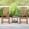 Tangkula Rocking Chair High-Back Outdoor Rocker with Smooth Rocking Base for Backyard - 2 of 4