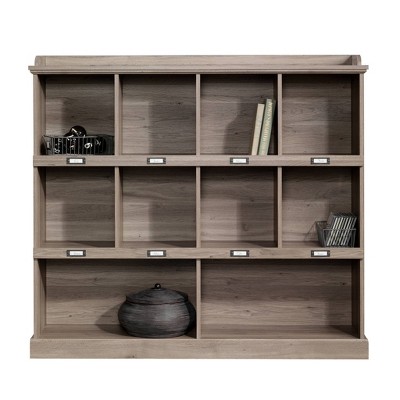 Barrister Lane 60'' Salt Oak Adjustable Cubby Bookcase with Metal Hardware