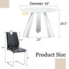NicBex 5 PCS/7 PCS Dining Table Set,Round Dining Table with Sintered Stone Tabletop and 4/6 PU Chairs for Kitchen/Apartment - 3 of 4