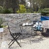 Round 2 Person - 23.6" Long Bistro Set Black - 3 of 4