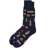 Memoi Men's Philly Themed Rayon Blend Novelty Crew Sock Navy 10-13 - 3 of 4
