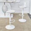 LOVMOR 15" Modern minimalist bar chairs and bar stools,Set of 2,White - 2 of 4