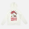 Hello Kitty & Ducklings Women’s White Long Sleeve Hooded Sweatshirt - image 3 of 4