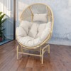 Outdoor Glider Egg Chair Ottoman with Soft Cushion - 3 of 4