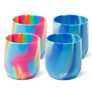 Silipint: Silicone Stemless Wine Glasses 12oz 4 pk - Multicolor - 1 of 4